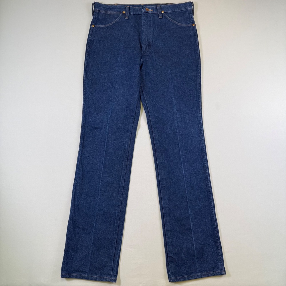 Vintage Wrangler 936 Jeans Mens 34x34 Blue Indigo Cowboy Cut Made in USA Western
